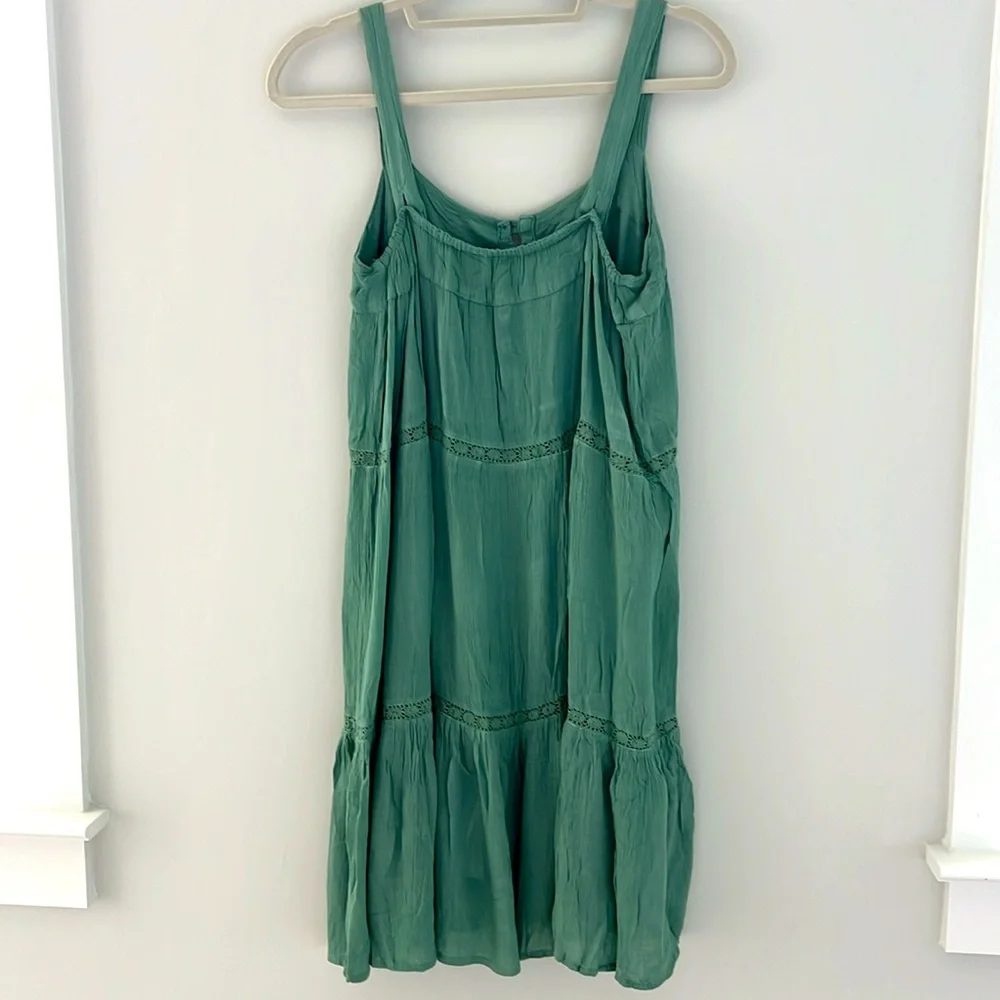 Dusty boho green boutique dress size M - Picture 2 of 8
